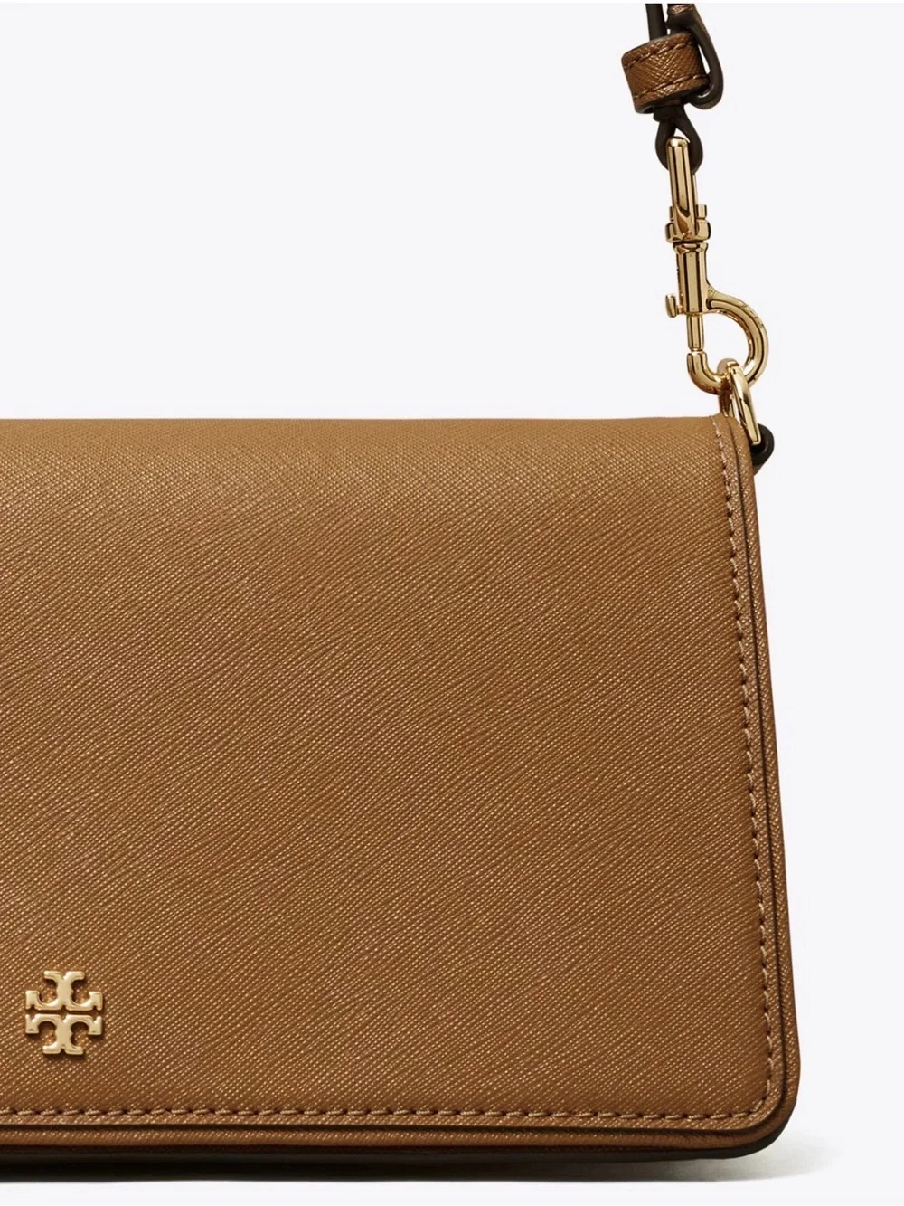 Tory Burch Leather Convertible Crossbody Shoulder Bag Moose